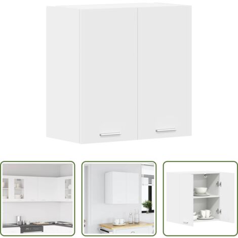 vidaXL Armario de cocina -  Armario colgante "Lyon" de, blanco, 60 x 31 x 60 cm, madera de ingeniería