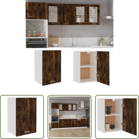 vidaXL Armario de cocina -  Armario colgante "Lyon" roble ahumado 39,5x31x60 cm madera de ingeniería