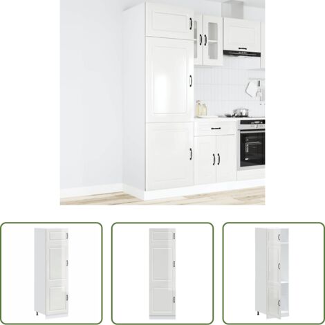 vidaXL Armario de cocina con patas ajustables -  Armario de cocina Kalmar blanca de alto brillo