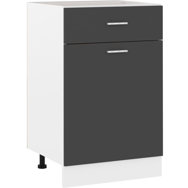 

Armario inferior cajón cocina aglomerado gris 50x46x81,5 cm - Gris - Vidaxl