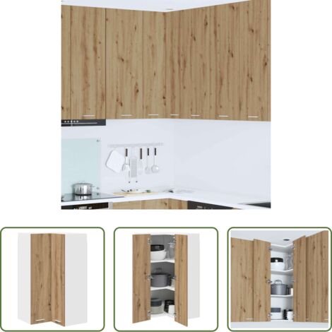 vidaXL Armario de cocina -  Mueble colgante con puerta Roble Artesano y 57 x 57 x 100 cm