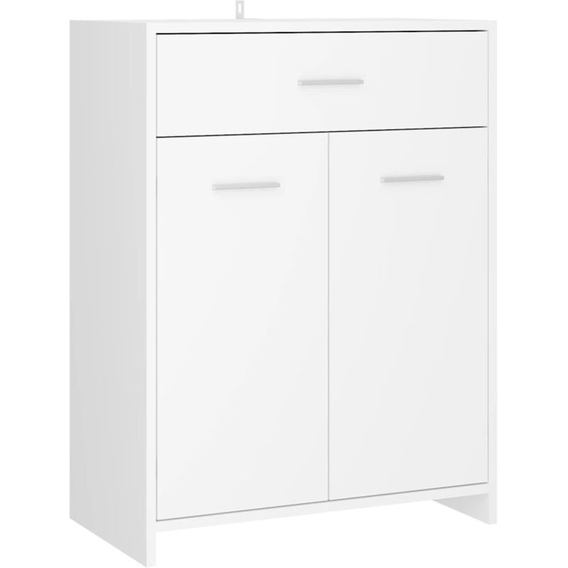 

vidaXL Armario de cuarto de baño aglomerado blanco 60x33x80 cm - Blanco