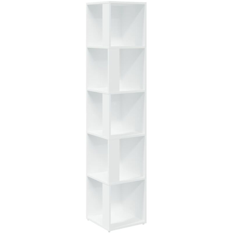 

vidaXL Armario de esquina aglomerado blanco 33x33x164,5 cm - Blanco