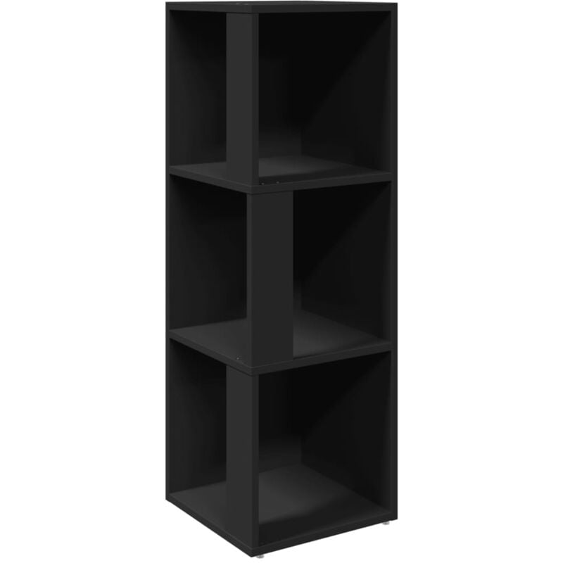 

vidaXL Armario de esquina aglomerado negro 33x33x100 cm - Negro