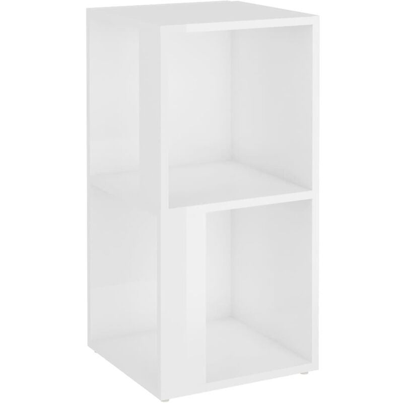 

vidaXL Armario de esquina aglomerado blanco brillante 33x33x67 cm - Blanco