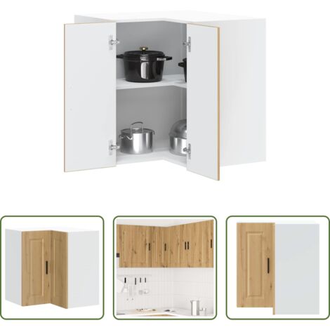 vidaXL Armario de esquina -  Mueble de cocina esquina pared Porto roble artesanal