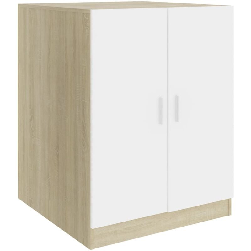 

vidaXL Armario de lavadora blanco roble Sonoma 71x71,5x91,5 cm