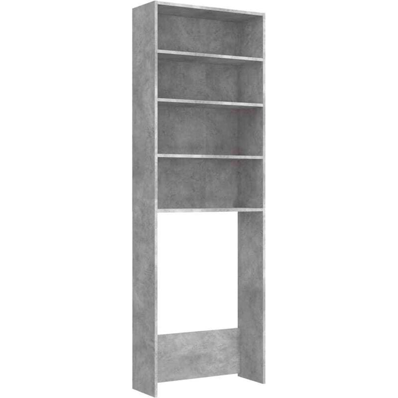 

vidaXL Armario de lavadora gris hormigón 64x24x190 cm
