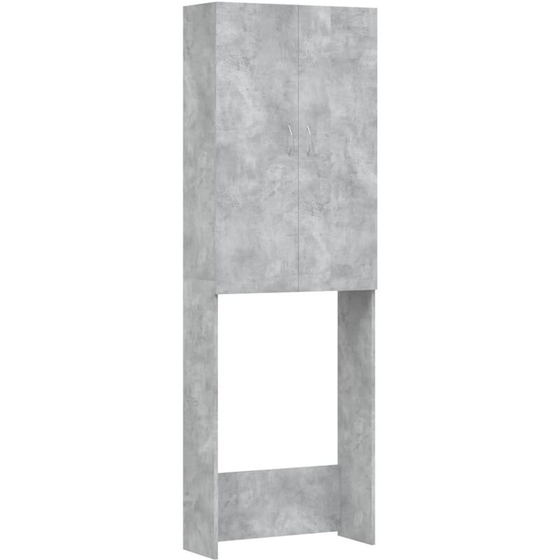 

Armario de lavadora gris hormigón 64x25,5x190 cm - Vidaxl