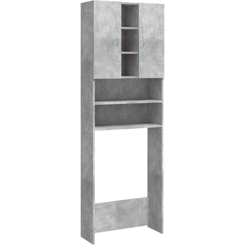 

Armario de lavadora gris hormigón 64x25,5x190 cm - Vidaxl