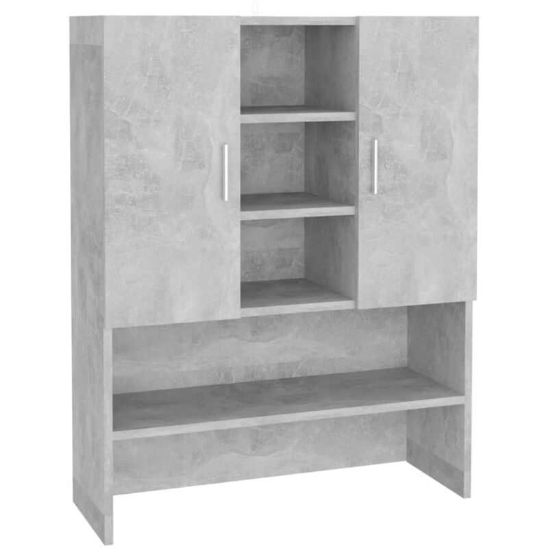 

vidaXL Armario de lavadora gris hormigón 70,5x25,5x90 cm