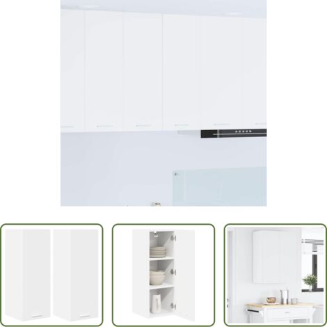vidaXL Armario de madera -  Mueble colgante 2 pcs 30 x 31 x 80 cm Madera de ingeniería