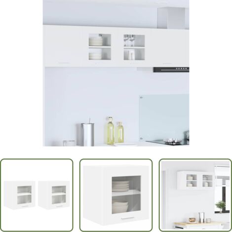 vidaXL Armario de madera -  Mueble colgante 2 pcs 40 x 31 x 40 cm Madera de ingeniería
