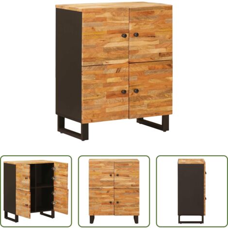 vidaXL Armario de mango -  Armario auxiliar Marrón 60 x 33 x 75 cm Madera de mango maciza