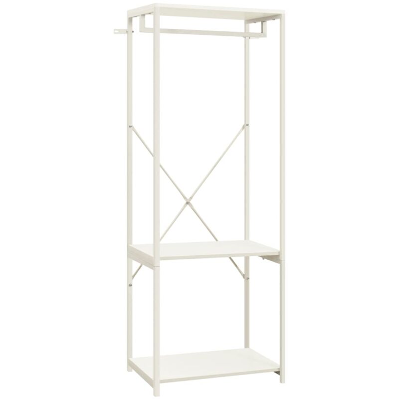 

Armario de metal y aglomerado 60x40x167 cm roble color y roble blanco - Blanco - Vidaxl