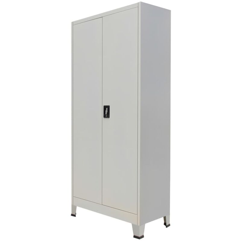 

Armario de oficina con 2 puertas acero gris 90x40x180 cm - Gris - Vidaxl