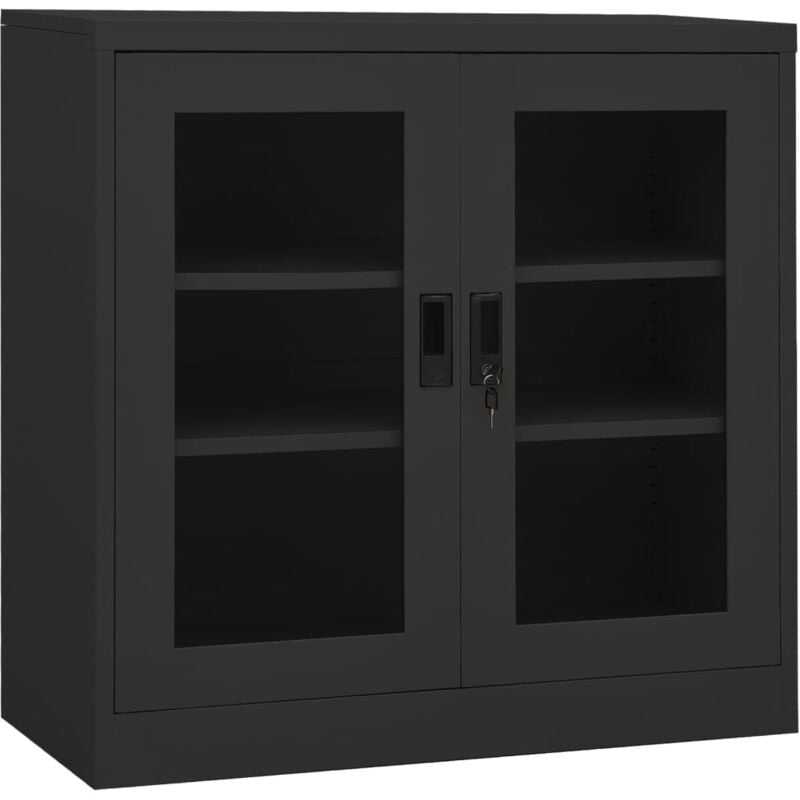

Armario de oficina de acero gris antracita 90x40x90 cm - Antracita - Vidaxl