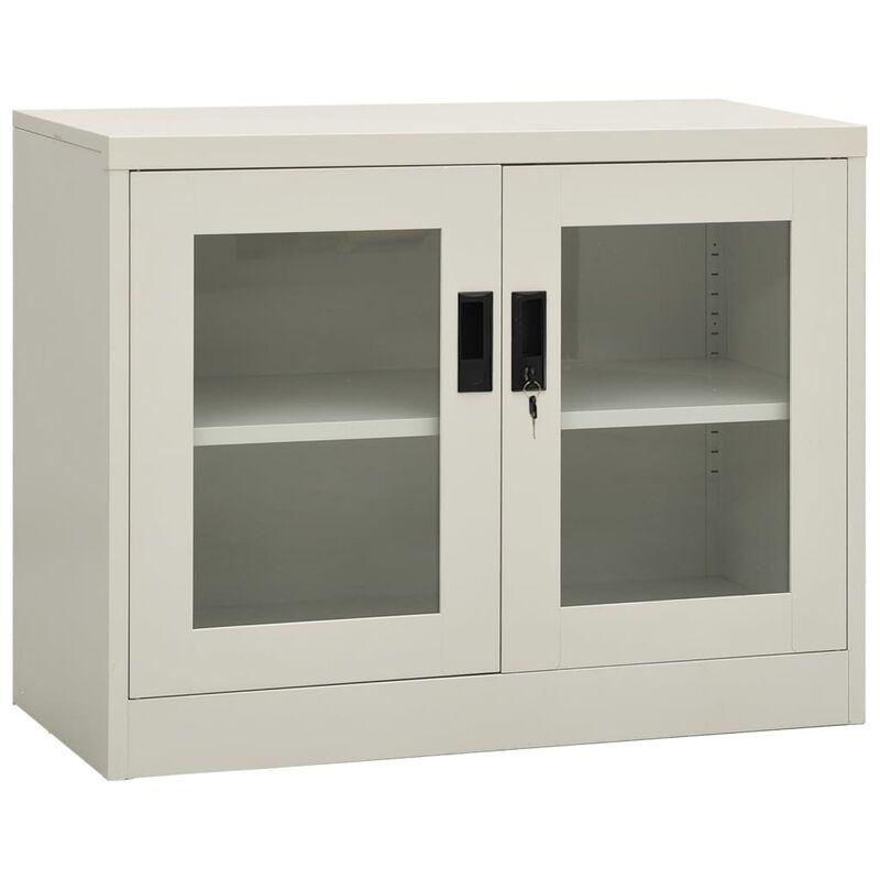 

Armario de oficina de acero gris claro 90x40x70 cm - Gris - Vidaxl