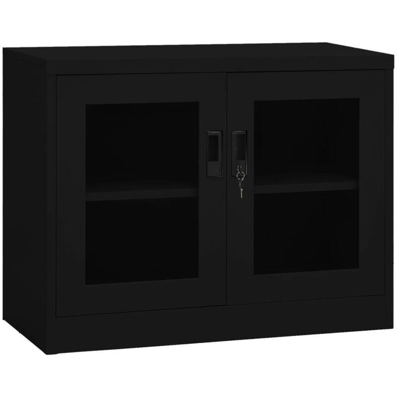 

Armario de oficina de acero negro 90x40x70 cm - Negro - Vidaxl