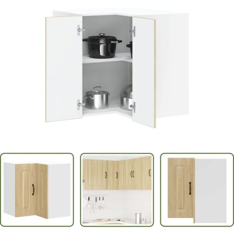 vidaXL Armario de pared -  Armario de cocina de esquina de pared Kalmar roble sonoma