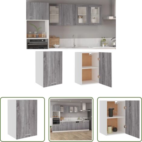 vidaXL Armario de pared cocina -  Armario colgante "Lyon" gris Sonoma 39,5x31x60 cm madera de ingeniería