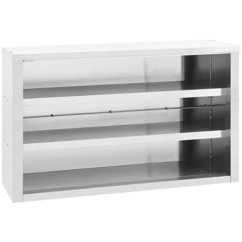 

Vidaxl - Armario de pared de cocina acero inoxidable 120x40x75 cm - Plateado