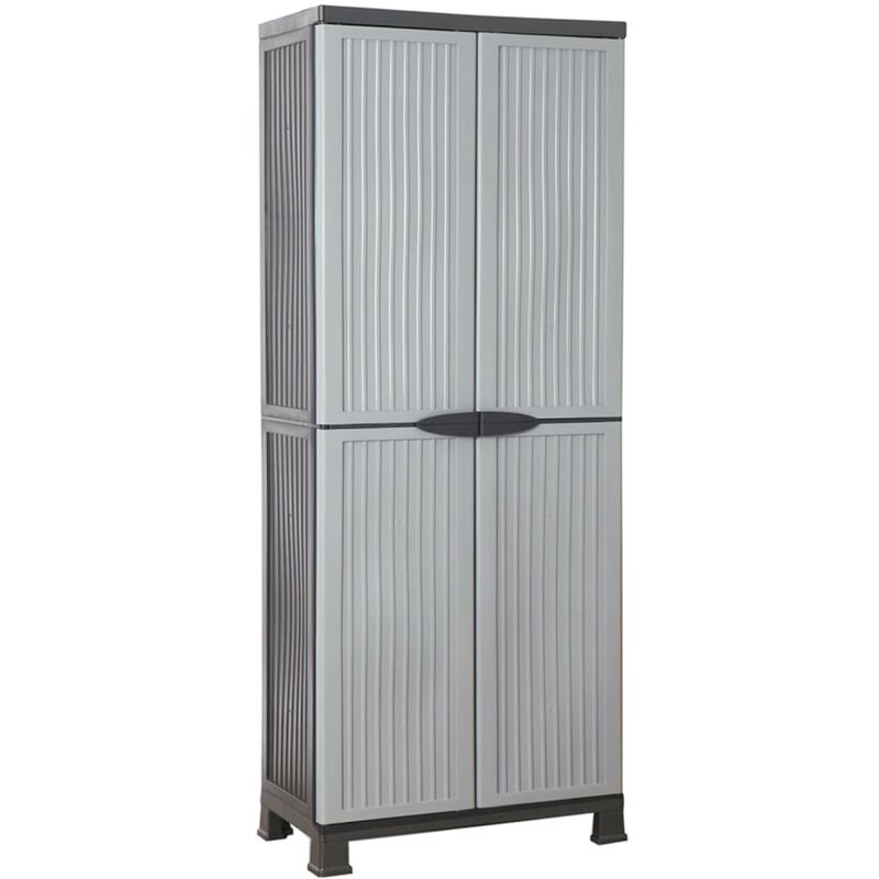 

Armario de plástico 68x39x171,5 cm - Gris - Vidaxl