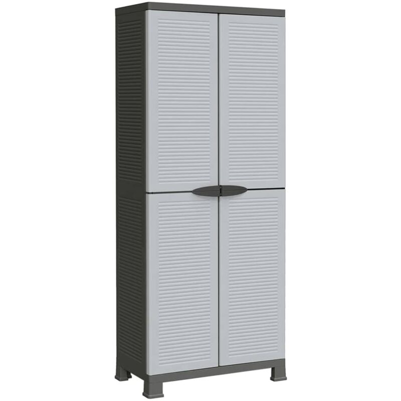 

Armario de plástico 68x39x171,5 cm - Gris - Vidaxl