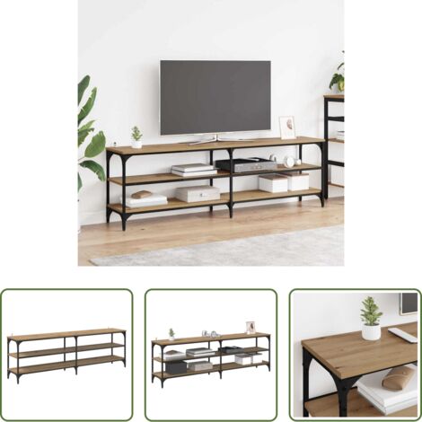 vidaXL Armario de roble -  Gabinete de TV Roble artesanal 160 x 30 x 50 cm