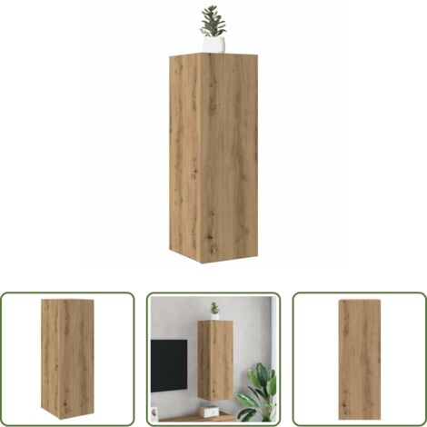 vidaXL Armario de TV -  Mueble de TV madera de ingeniería roble artisan 30,5x30x90 cm