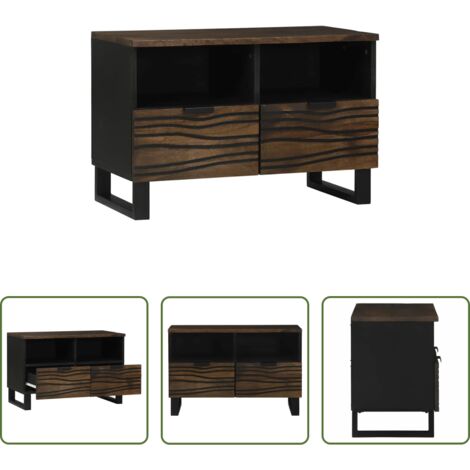 vidaXL Armario de TV -  Unidades de TV Nogal 70 x 33 x 46 cm Madera contrachapada