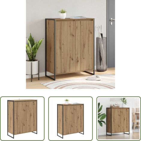 vidaXL Armario industrial -  Armario para Zapatos Roble Artesanal 79 x 36 x 100 cm