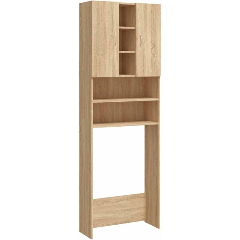 

Armario lavadora roble Sonoma 64x25,5x190 cm - Vidaxl