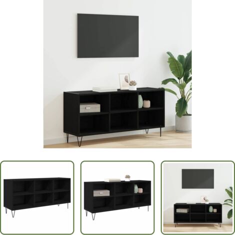 vidaXL Armario moderno -  Gabinete de TV Roble Negro 103,5 x 30 x 50 cm