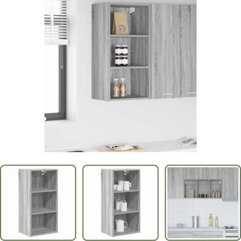 vidaXL Armario moderno -  Mueble colgante Gris Sonoma 40 x 29,5 x 80 cm