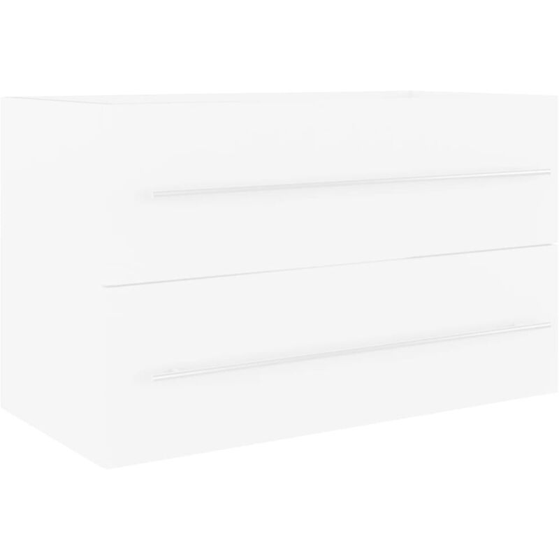 

vidaXL Armario para lavabo aglomerado blanco 80x38,5x48 cm - Blanco