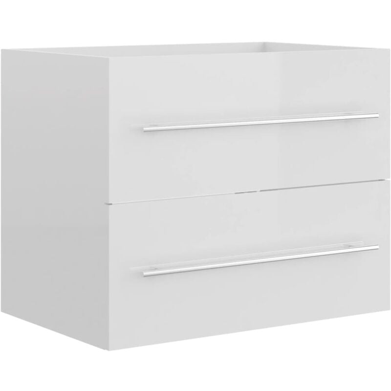 

Armario para lavabo aglomerado blanco brillante 60x38,5x48 cm - Blanco - Vidaxl