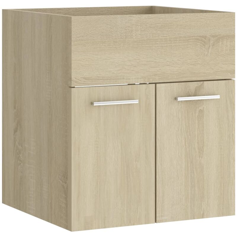 

vidaXL Armario para lavabo aglomerado color roble Sonoma 41x38,5x46 cm - Marrón
