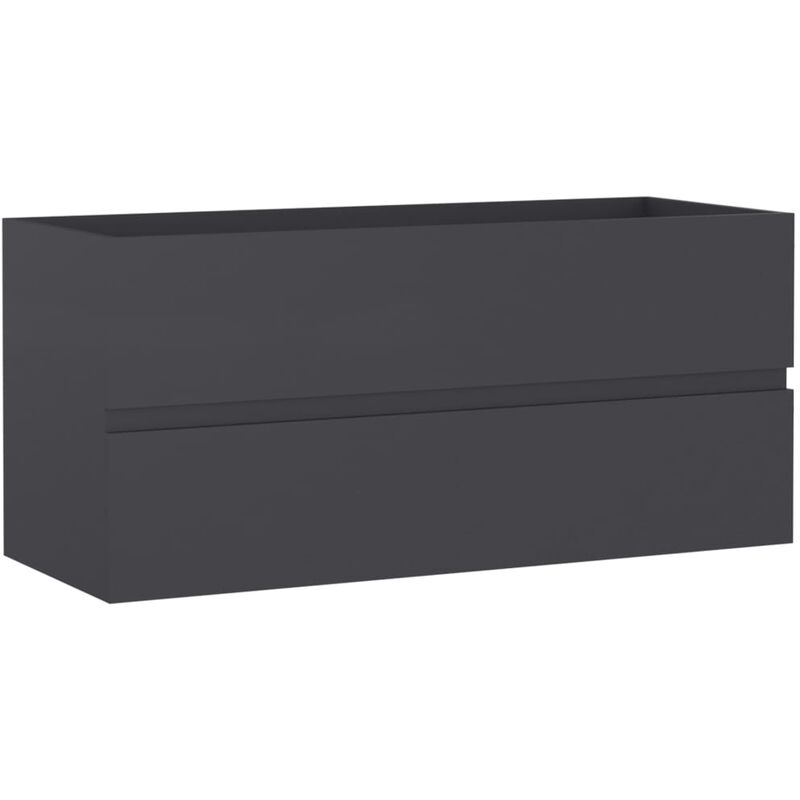 

vidaXL Armario para lavabo aglomerado gris 100x38,5x45 cm - Gris