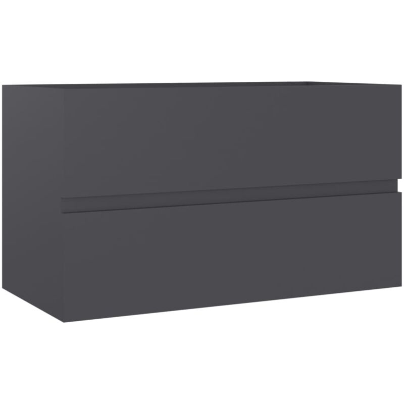 

vidaXL Armario para lavabo aglomerado gris 80x38,5x45 cm - Gris