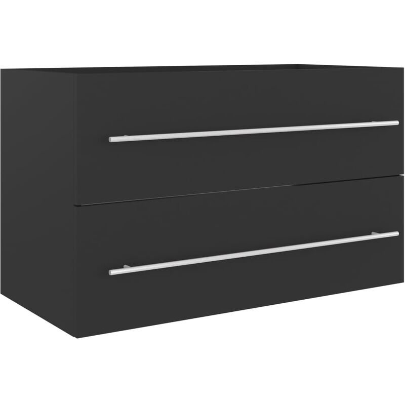 

vidaXL Armario para lavabo aglomerado gris 80x38,5x48 cm - Gris