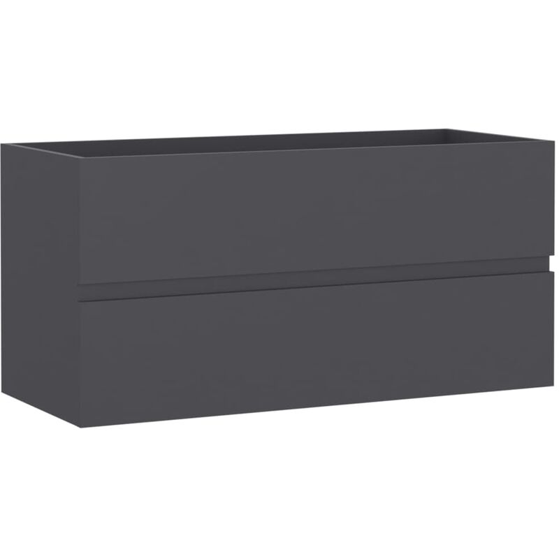 

vidaXL Armario para lavabo aglomerado gris 90x38,5x45 cm - Gris