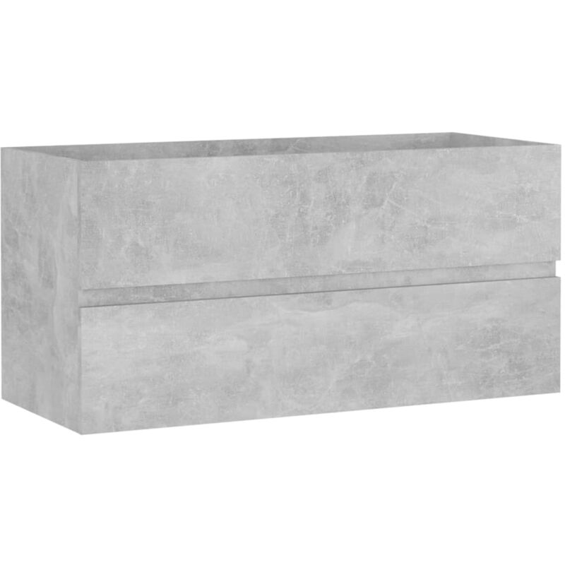 

vidaXL Armario para lavabo aglomerado gris hormigón 90x38,5x45 cm - Gris