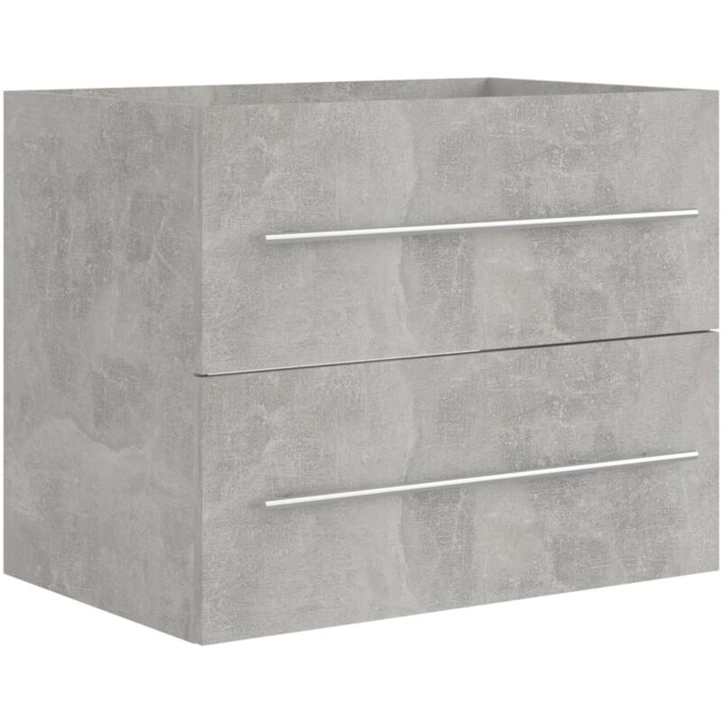 

vidaXL Armario para lavabo aglomerado gris hormigón 60x38,5x48 cm - Gris