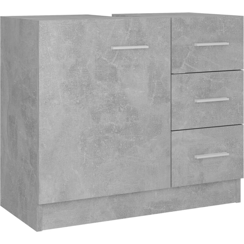 

vidaXL Armario para lavabo aglomerado gris hormigón 63x30x54 cm - Gris