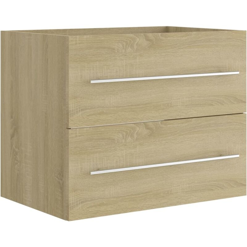 

vidaXL Armario para lavabo aglomerado roble Sonoma 60x38,5x48 cm - Marrón