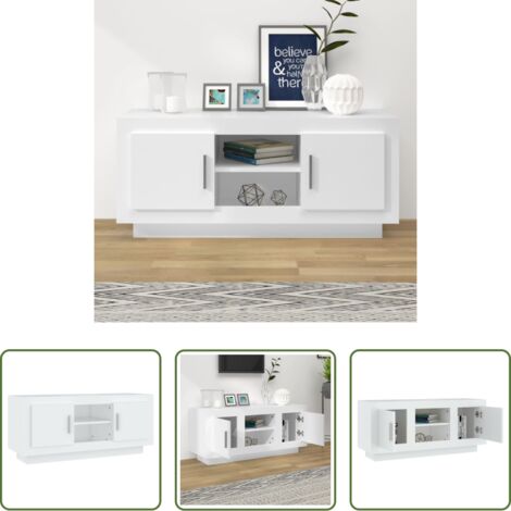 vidaXL Armario para TV -  Mueble para TV madera contrachapada negro 102x35x45 cm