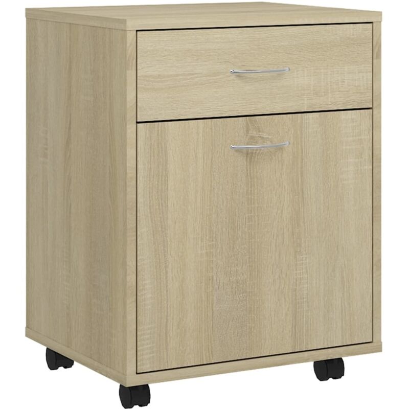 

vidaXL Armario rodante de aglomerado 45x38x54 cm roble Sonoma - Marrón