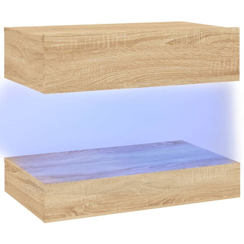 

Armario TV con luces LED Sonoma roble 60x35 cm - Marrón - Vidaxl