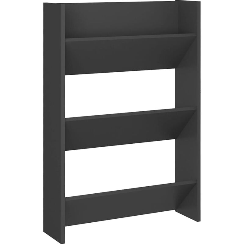 

Vidaxl - Armario zapatero de pared aglomerado gris 60x18x90 cm - Gris